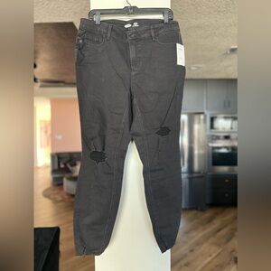 Old Navy Black Skinny Distressed Jeans NWT